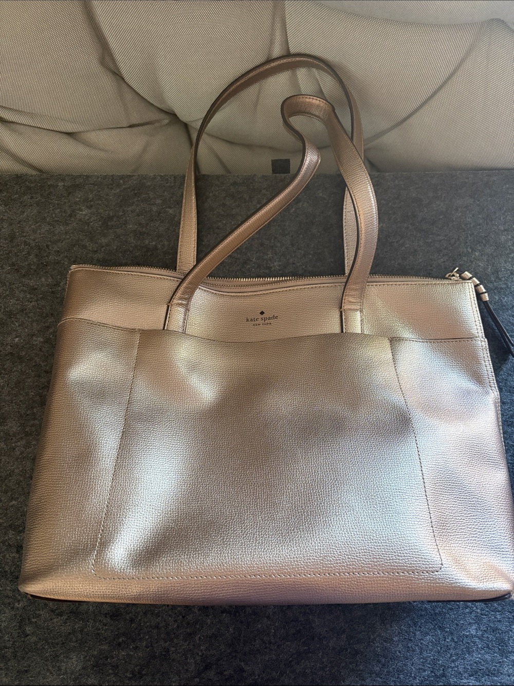 kate spade Rose Gold Leather Shoulder Tote